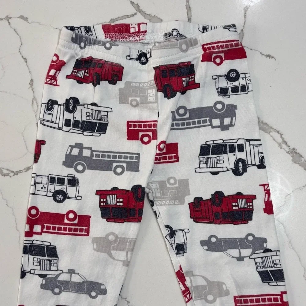 Carter’s | Boys FIREMAN 4-piece PAJAMA SET Pjs Snug Fitting Firetruck Size 2T